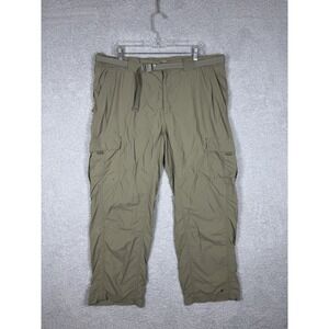 Columbia Insect Blocker Men's XL 30 Flat Front Cargo Pants Khaki‎ Zipped Pockets